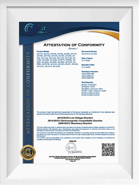 Certification of Laser Marking Machines
