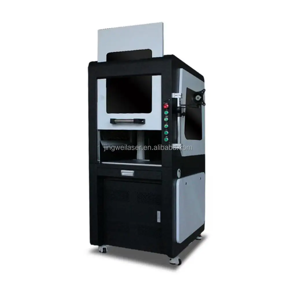 Large Enclosed 20w-100W Fiber Laser Engraver Galvo Marking Head Enclosed Metal Air-Cooled AI BMP Jewelry Engraving with EZCAD