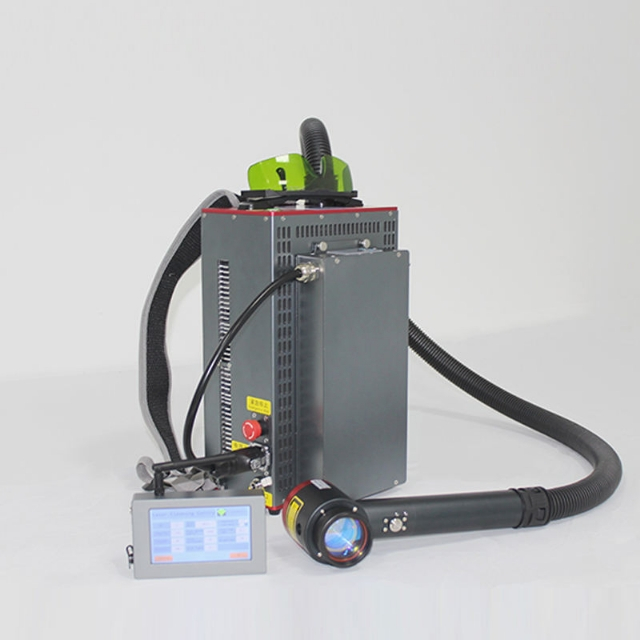 50w 100w 200w 300w Portable Laser Rust Remover for Machine Parts Rust, Paint Backpack MAX Pulse Fiber Laser Cleaning Machine