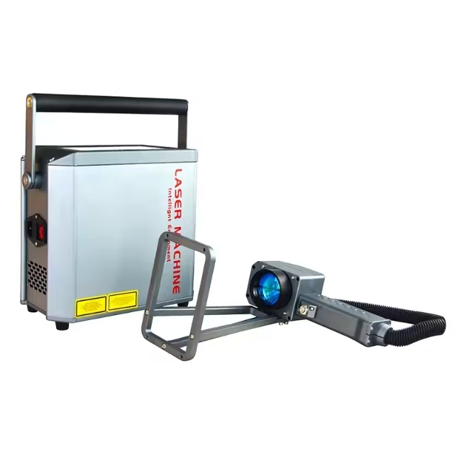 JW Mini Handheld Fiber Laser Marking Machine Stainless Steel Laser Engraver Rubber Tire Laser Marker