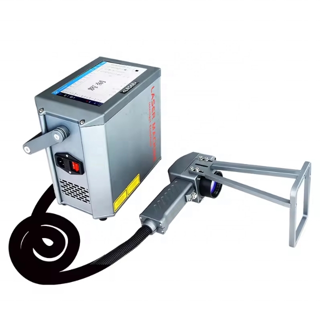 JW Mini Handheld Fiber Laser Marking Machine Stainless Steel Laser Engraver Rubber Tire Laser Marker