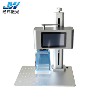 JW Touch Screen Fiber Laser Marker Desktop Safety Shield Laser Engraving Machine for Stainless Steel Plastic Batch Marking