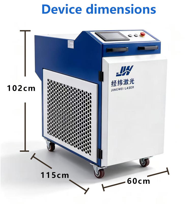 Handheld Fiber Laser Cleaning Machine, Portable Laser Rust Remover for Metal Paint Oil Oxide Removal Industrial Surface Cleaner