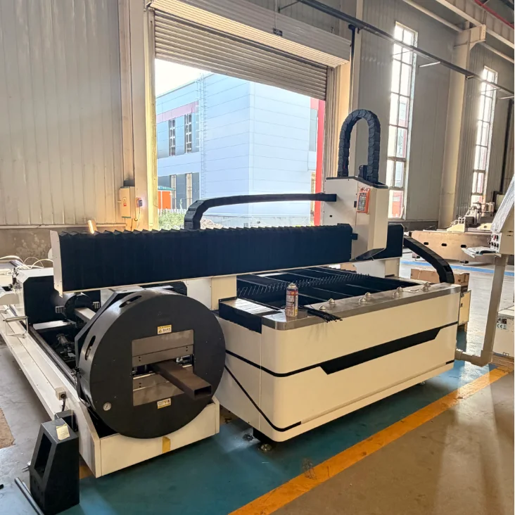 Fiber Laser Cutting Machine 1530, Plate and Tube Integrated Cutter for Sheet Metal and Metal Pipe