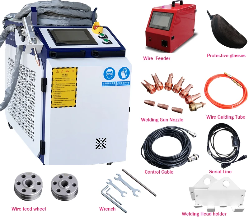 Factory Supply 1000W 1500W 2000W Fiber Handheld Laser Welding Machine Portable Laser Welder for Stainless Steel Aluminum Carbon Steel Metal Welding