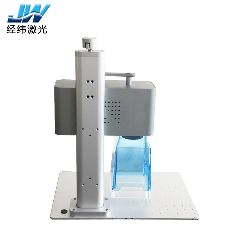JW Touch Screen Fiber Laser Marker Desktop Safety Shield Laser Engraving Machine for Stainless Steel Plastic Batch Marking