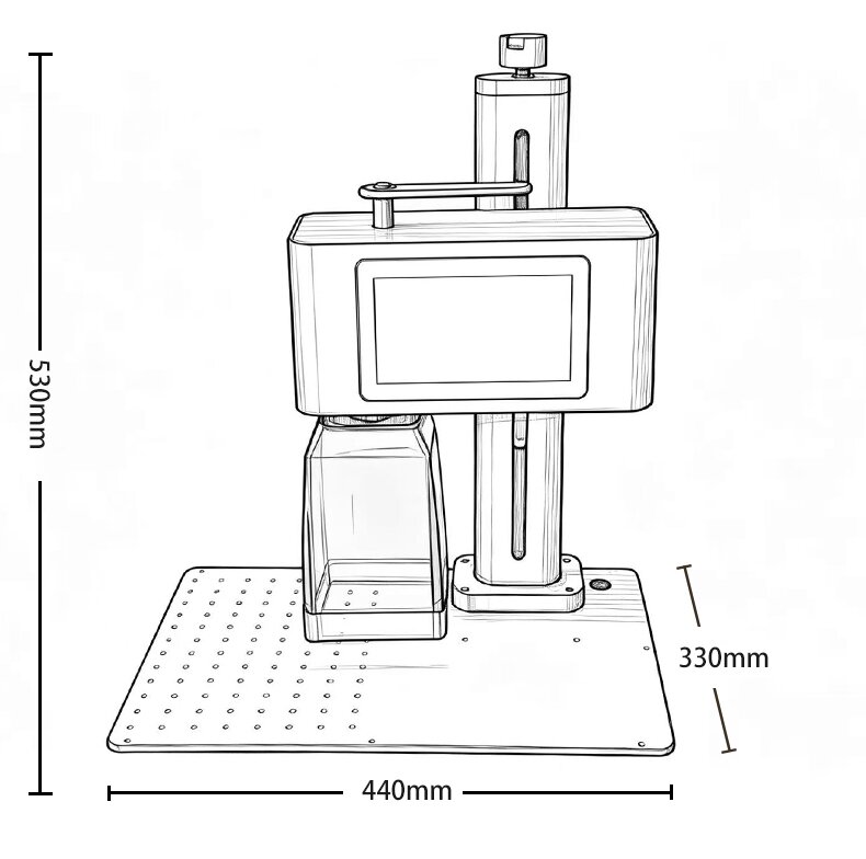 JW Touch Screen Fiber Laser Marker Desktop Safety Shield Laser Engraving Machine for Stainless Steel Plastic Batch Marking